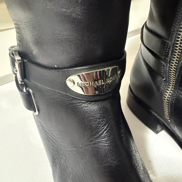 Michael Kors riding leather Arley Black Knee-High Boots - Picture 5 of 16